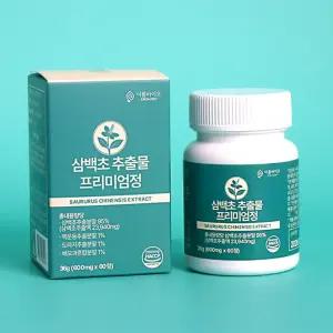 삼백초 추출물 프리미엄정 국내산 식물성 삼백초 비염 효능 600mg x 60정