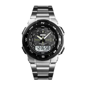 20대 40대 고급 남성 남자 초 전자 메탈 손목 시계심플 방수 스포츠 패션 군인 실리콘밴드 멀티 디스플레이