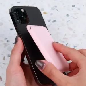 연핑크 케이스 마그네틱 카드지갑 부착형카드지갑 마그네틱지갑 핸드폰카드지갑