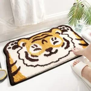 극세사 타이거 발매트 욕실 현관 주방 화장실 출입구 인테리어