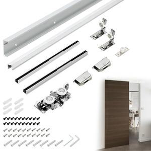 30 34인치 문을 위한 소프트 클로즈 메커니즘이 있는 38인치 슬라이딩 헛간 하드웨어 키트 내부 나무 문을 위한 바닥