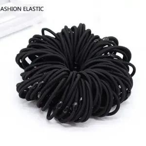 ( )대용량 머리끈 100개 헤어 고무줄 블랙