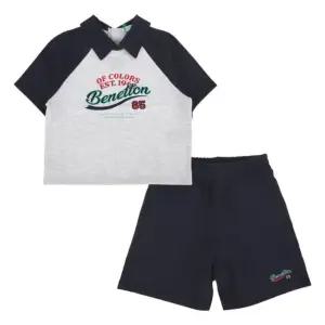 [갤러리아] 베네통키즈(26S)래글런와플상하세트(QATS19631/QATP07631/NY)