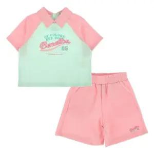 [갤러리아] 베네통키즈(26S)래글런와플상하세트(QATS19631/QATP07631/PK)