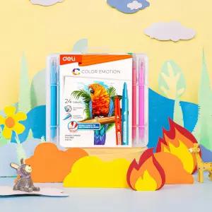 트윈 펠트펜 24색학생볼 문구 젤펜 중성 부드러운 잘써지는 선물용 학용품 디자인 필기 문구용