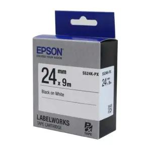 EPSON)라벨프린터리본(SS24K)백색 흑문자 흰색 라벨지 테이프 엡손 용리본