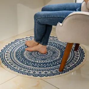 북유럽 바닥매트 원형러그 빈티지 소파 카페60cm AE미니 거실 침실 페르시안 소품 인테리어 카페