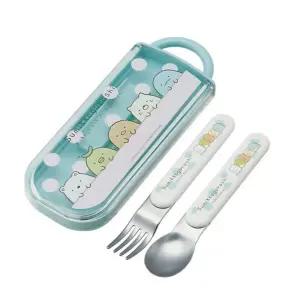 스케이터 스밋코구라시20 슬라이드 콤비세트스푼 어린이 키즈 캐릭터 디자인 포크