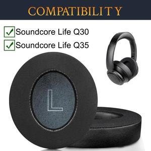 Anker Soundcore Life Q30/Q35 헤드폰용 냉각 젤 이어패드 아이스 실크 패브릭 교체용 이어 패드 쿠션
