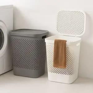 세탁물 수납용 통기성 메시 바구니 틈새 정리함