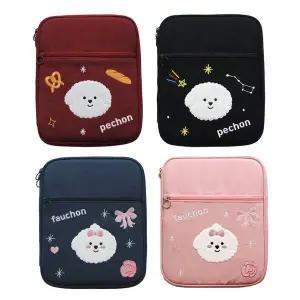 [셀러에이드]쁘숑앤포숑 캔버스 태블릿 파우치 사무용품