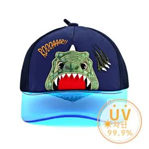 공룡 다이몬쥬 티렉스 UV 투명 캡모자 아동 캐릭터 아동볼 자외선차단