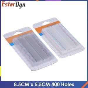 400 홀 미니 소형 브레드 보드 홀 투명 OR 흰색 DIY 전자 실험 범용 PCB 8.5cm x
