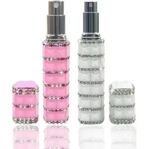 큐빅 향수 공병 12ml 휴대용 스프레이 용기 여행용 밀폐 세럼 에센스 화장품통 케이스 미니유리 진공 보관