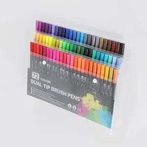 더블 헤드 붓펜마커 세트 72색-블랙바그림마카 화방 드로잉 용품 스케치 컬러 디자인