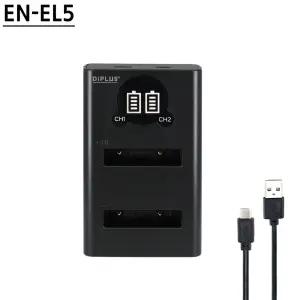 니콘 EN-EL5 호환 LCD 듀얼 충전기 C타입 5핀 겸용카메라 전용 디카 C5 밧데리
