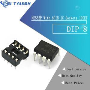 20 개 각 10 개 NE555 IC 타이머 프로그래밍 발진기 칩 및 8 핀 DIP 소켓