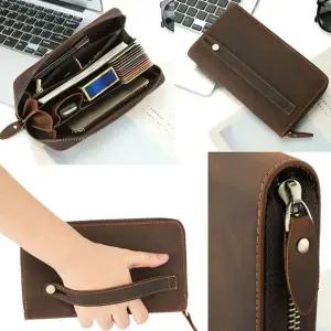 남자 장지갑 손가방 지퍼 카드 수납 남성지갑 가죽지갑