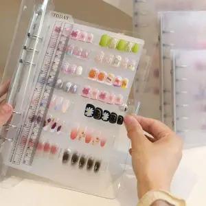 투명 네일 아트판 네일 컬러차트 내일 아트북 보관함