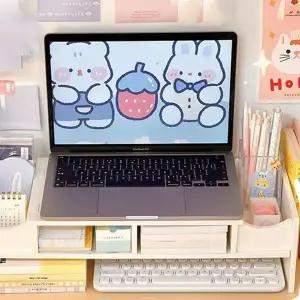 모니터 받침대 거치대 스탠드 소품수납 정리대