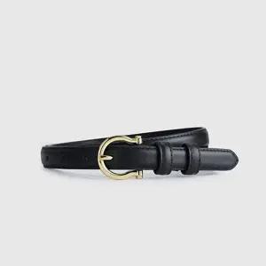 여성 소가죽 벨트 버클 바지 허리띠 혁대 슬림벨트