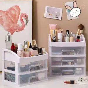투명 화장품 정리함 향수 보관함 립스틱 보관함 3단 화장품 수납함