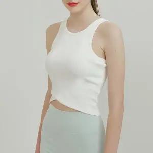 여성용 브라 패드 내장 요가 탑 티셔츠 민소매 운동티셔츠 헬스 러닝셔츠