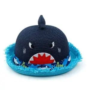 와일드 어린이 밀짚 모자패션 키즈 캐릭터 해변 여행 자외선차단