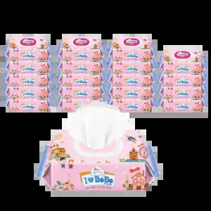 아이러브베베아기물티슈 핑크100매 캡형 x 20개