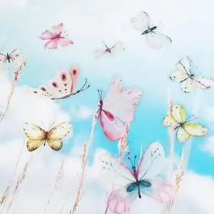 나비 40P 화려한 세트 스티커