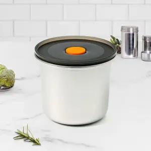 전자레인지 원형 스테인리스 밀폐 용기 530ml 스텐 반찬통 반찬 김치 진공밀폐 냉동실