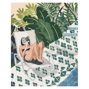 (OH) OH-M 명화 유화그리기 A-281 선베드에 누워 40x50팝아트 홈인테리어 그림그리기세트 액자만들기 셀프