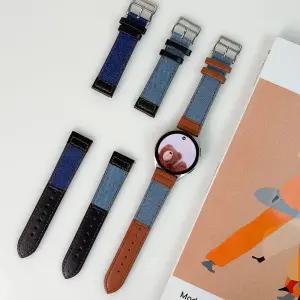 엔터콘 갤럭시워치 데님 레더 가죽 스트랩시계줄 5트랩 4트랩 6트랩 5가죽 4가죽 6가죽