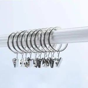 [골드스마일]커튼집게고리 커튼봉지지대 커텐고리 커튼링용 10P 압축봉링집게