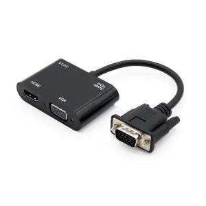 브이쥐에이 컨버터 미러링 동시출력 오디오지원화면복제 HDMI 음성 VGA