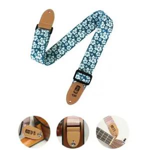 우쿨렐레 스트랩 블루 플라워 크렐레 어깨끈기타멜방 기타끈 액세사리 악세 소품 줄소품 기타용 기타