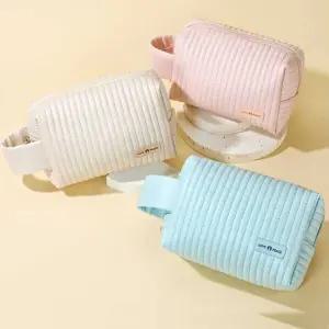 파스텔 퀼팅 파우치 미니 크로스백 여성 데일리메이크업치 사각치 주머니 화장품 다용도 여행치 화장품치