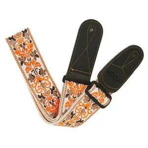 기타 베이스용 스트랩 Qfs71 Orange 스기타어깨스랩 어깨스 스랩 악기멜빵 통스 일렉스 기타끈 어깨끈 기타