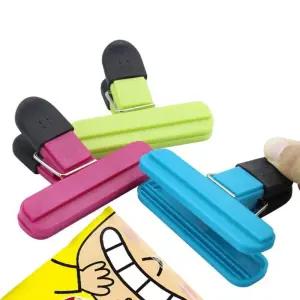 비닐봉지 밀봉 집게 4P 세트 쿠킹 클립 밀봉 홀더