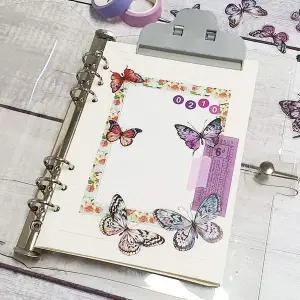 세트 스티커 40P 보라나비 나비