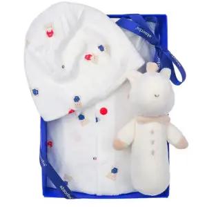 [갤러리아] (압소바출산,백일,귀여운유아복)베베반소우주복+말딸랑이세트(A13-10616SET)