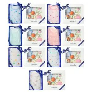 [갤러리아] (압소바출산,백일,돌,내의세트)아리7부내의+5종딸랑이세트7종택1(A1B-10380SET)