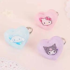 산리오 스팽글 하트 반지 사무용품