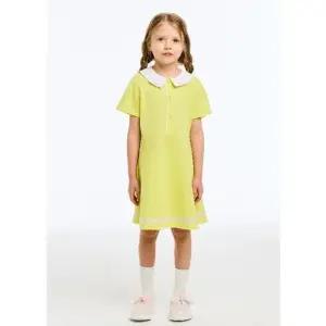 [갤러리아] 베네통키즈 피케 플레어 카라 원피스 QAOP12631_LA(라임)