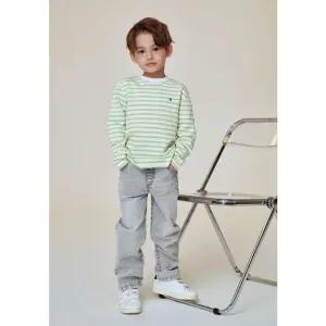 [갤러리아] 빈(BEEN) BA13TS03YG 옐로우 그린 스트라이프 긴팔 티셔츠