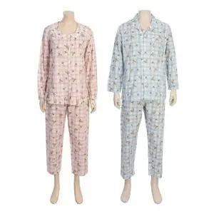 [갤러리아] G/비비안 60수 아사면 곰돌이체크나염 남여성파자마 세트(MPWP8887A/R)