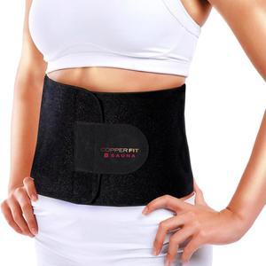 COPPER FIT 남성 및 여성용 적외선 가능한 사우나 조절 허리 압박 - 벨트 땀 증가, 코어 트레이너 지원