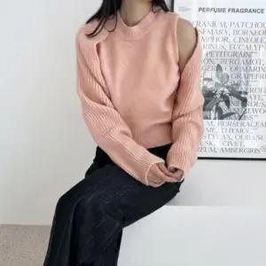 [반애] 패션스타일 투투 여자 가디건 볼레로 니트 크롭 세트