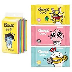 [2개구성] 유한킴벌리 화장지 휴지 카카오프렌즈 생활용품 10매X6입 크리넥스 롤 FAWC1258F