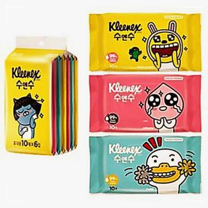 [2개구성] 크리넥스 수앤수 카카오프렌즈 10매X6입 학교 교실 학원 관공서 롤 각 티슈 물 NWC1258F